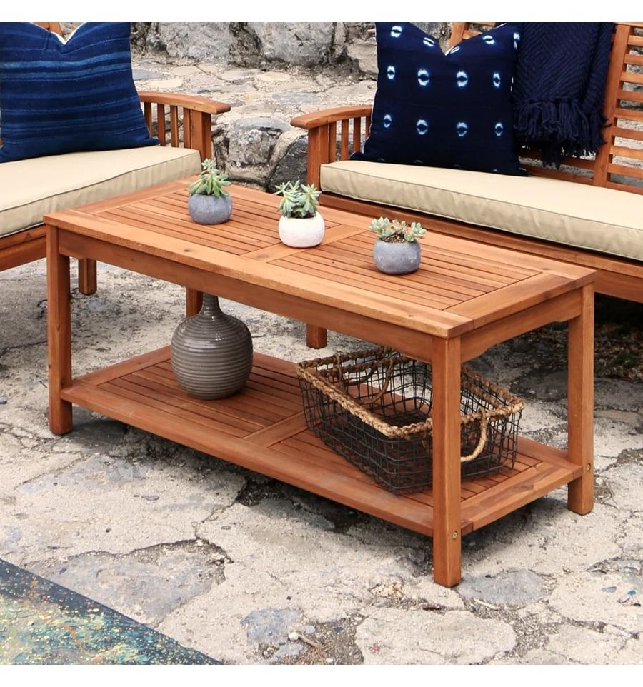 Solid Acacia Wood Outdoor Patio Coffee Table with regard to Understanding the Craftsmanship Behind the Palmera Modern Brown Coffee Table