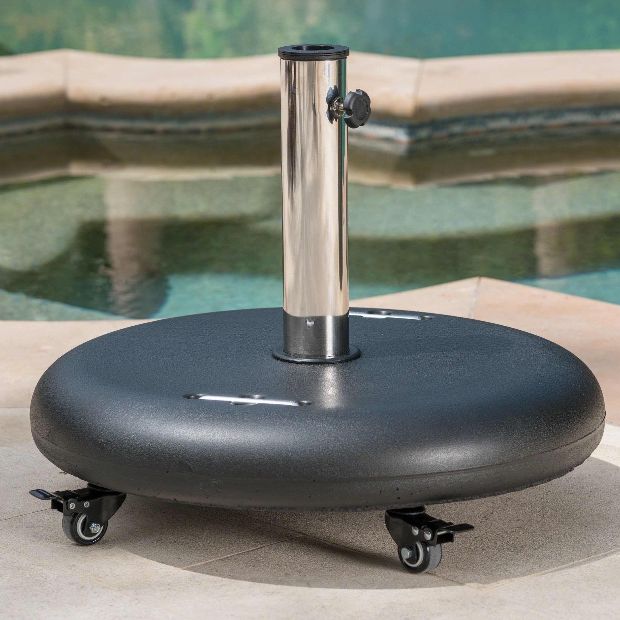 The Advantages of Round Black Concrete Patio Umbrella Stands